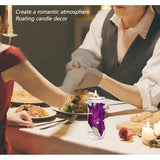 12 Pcs Purple Artificial Orchid Flower For Floating Candle Centerpieces, Faux Flower Vase Fillers For Wedding Table Party.