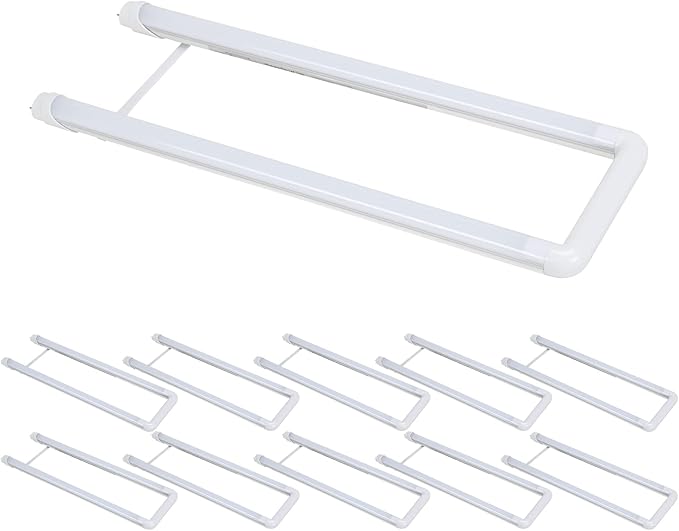 10 Pack 2FT U Shaped LED Tube Lights 15W 4000K Cool White T8 T12 Fluorescent Replacement