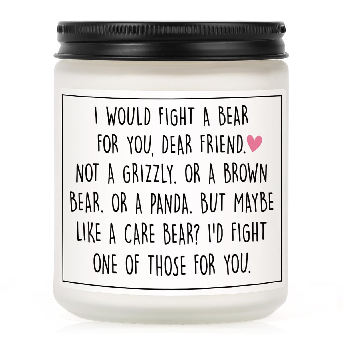 Best Friend Birthday Gifts For Women, Friendship Gifts For Women- Handmade Lavender Natural Soy Wax Candle (7Oz)- Funny Best Friend Candle For Bestie, Bff