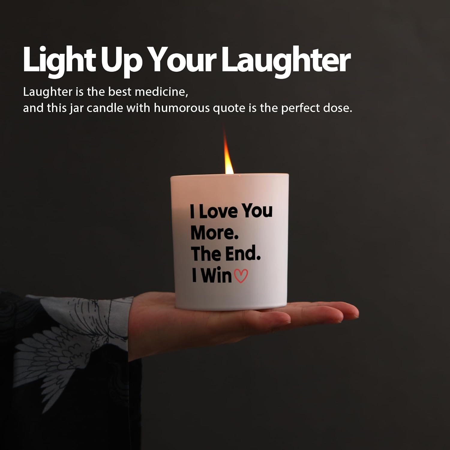 I Love You More The End I Win Couples Gift From Boyfriend Girlfriend Valentines Day Wedding Anniversary Scented Candles For Home Office Jar Candles Lavender Sage Floral Scent Soy Wax Candles 9.5 Oz