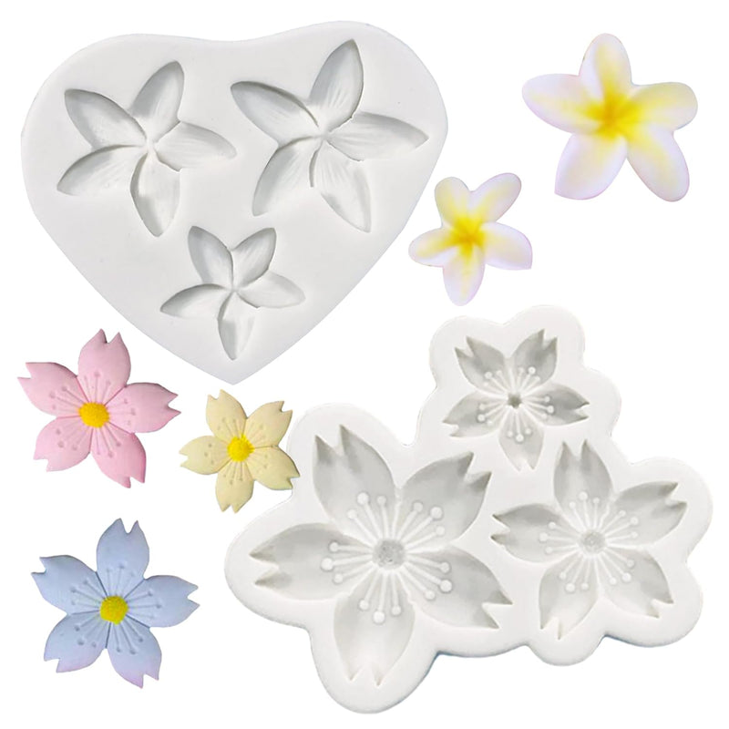 Sakura,Hibiscus Flower Fondant,Sugar Craft,Cake Decorating,Molds, Epoxy Resin