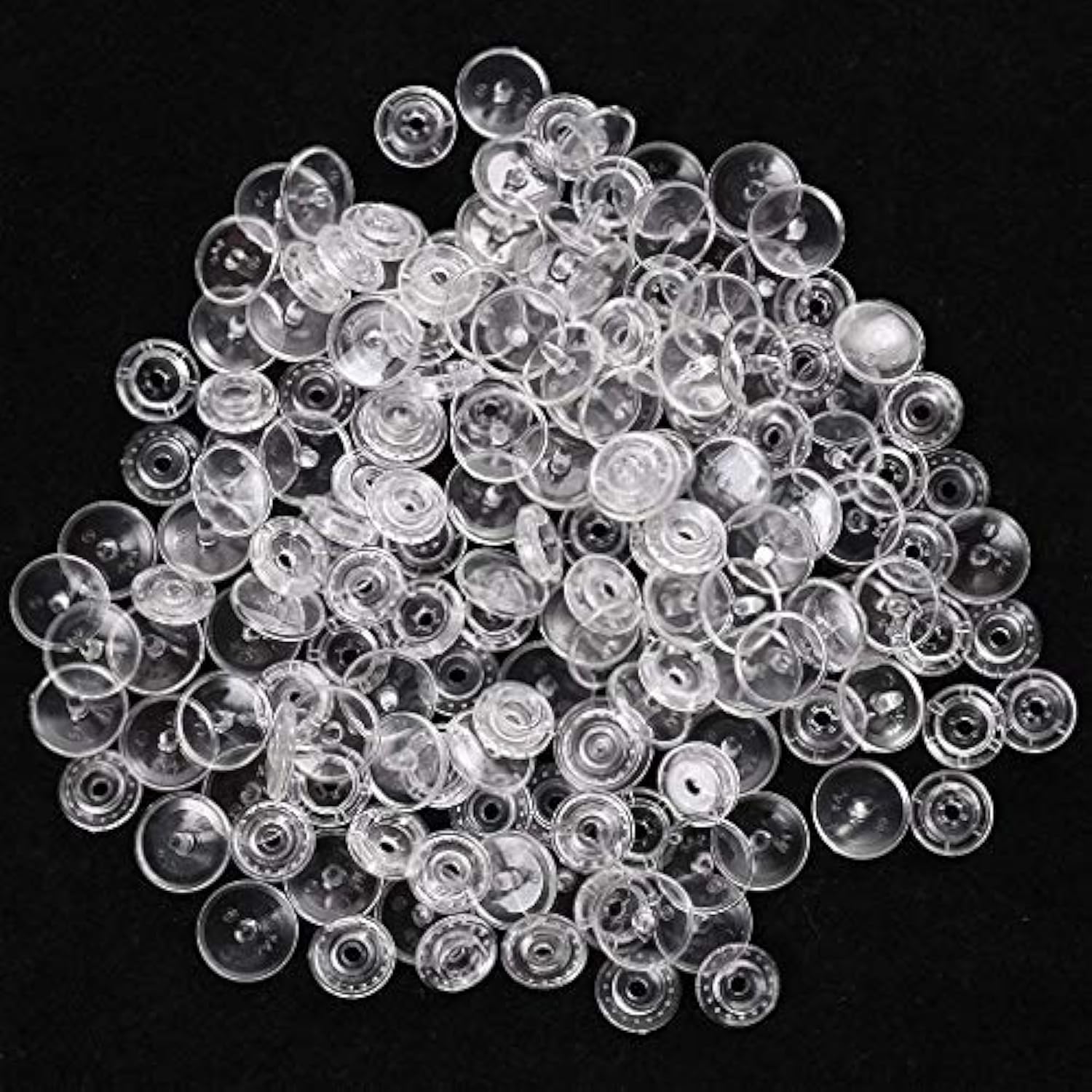 200 Sets Clear Snaps For Kam Snaps, Size 20 T5 Resin Plastic Snaps But