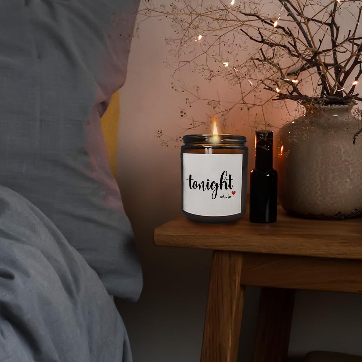 Tonight Not Tonight Double-Sided Candle (1 Pcs), Bridal Shower & Bachelorette Gift, Scented Candle For Bedroom
