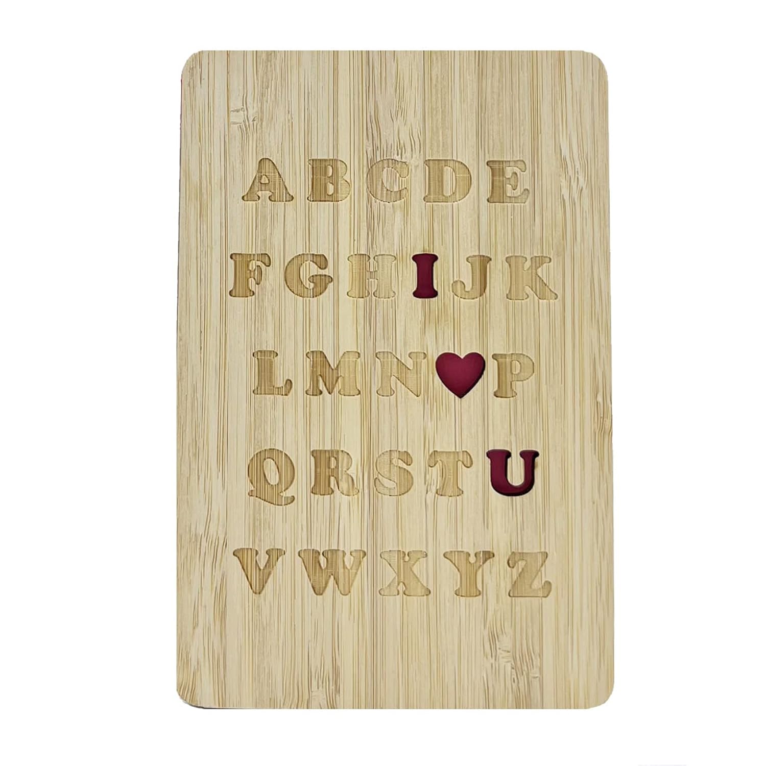 I Love You Letter Wooden Card,Funny Alphabet Love Card For Him Her,Anniversary,Birthday