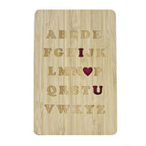 I Love You Letter Wooden Card,Funny Alphabet Love Card For Him Her,Anniversary,Birthday