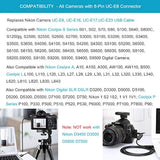 5Ft Long Usb Pc Battery Charger + Data Sync Cable Cord For Nikon Coolpix S4100