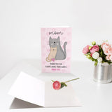 Cute Cat Mother'S Day Card For Mom, Funny Mothers Day Card From Cat, Cat Mom Birthday Card, Thank You Card For Mother From Kid, Always Being There When I Knead You