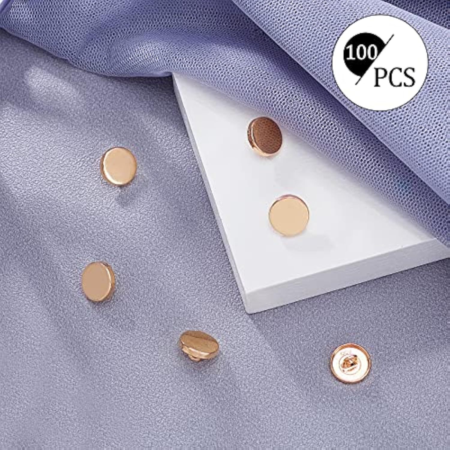 100Pcs 12Mm Metal Flat Buttons Alloy Shank Buttons For Sewing Diy Craf