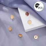 100Pcs 12Mm Metal Flat Buttons Alloy Shank Buttons For Sewing Diy Craf