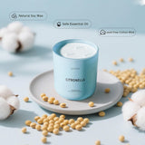 Citronella Candles Indoor Outdoor, 14.2Oz Large Scented Candle For Home, Long Lasting Aromatherapy Candles | Non-Toxic Essential Oil & Soy Wax | Natural Herbal & Woody Aroma