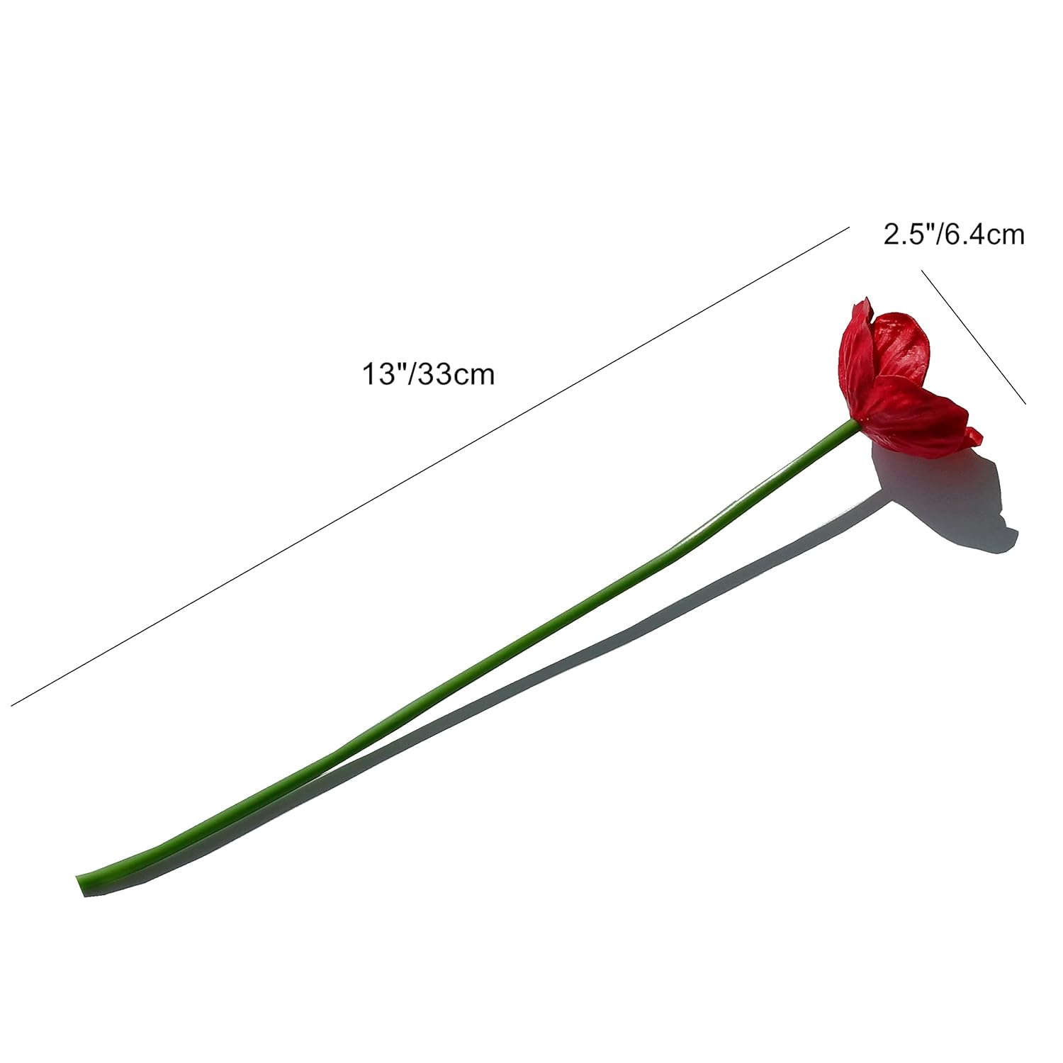 Pu Red Poppy Artificial Flowers 30 Stems 11.6" Realistic Faux Flowers For Thanksgiving And Christmas Decorations Wedding Centerpiece Home Decor Diy Arrangements