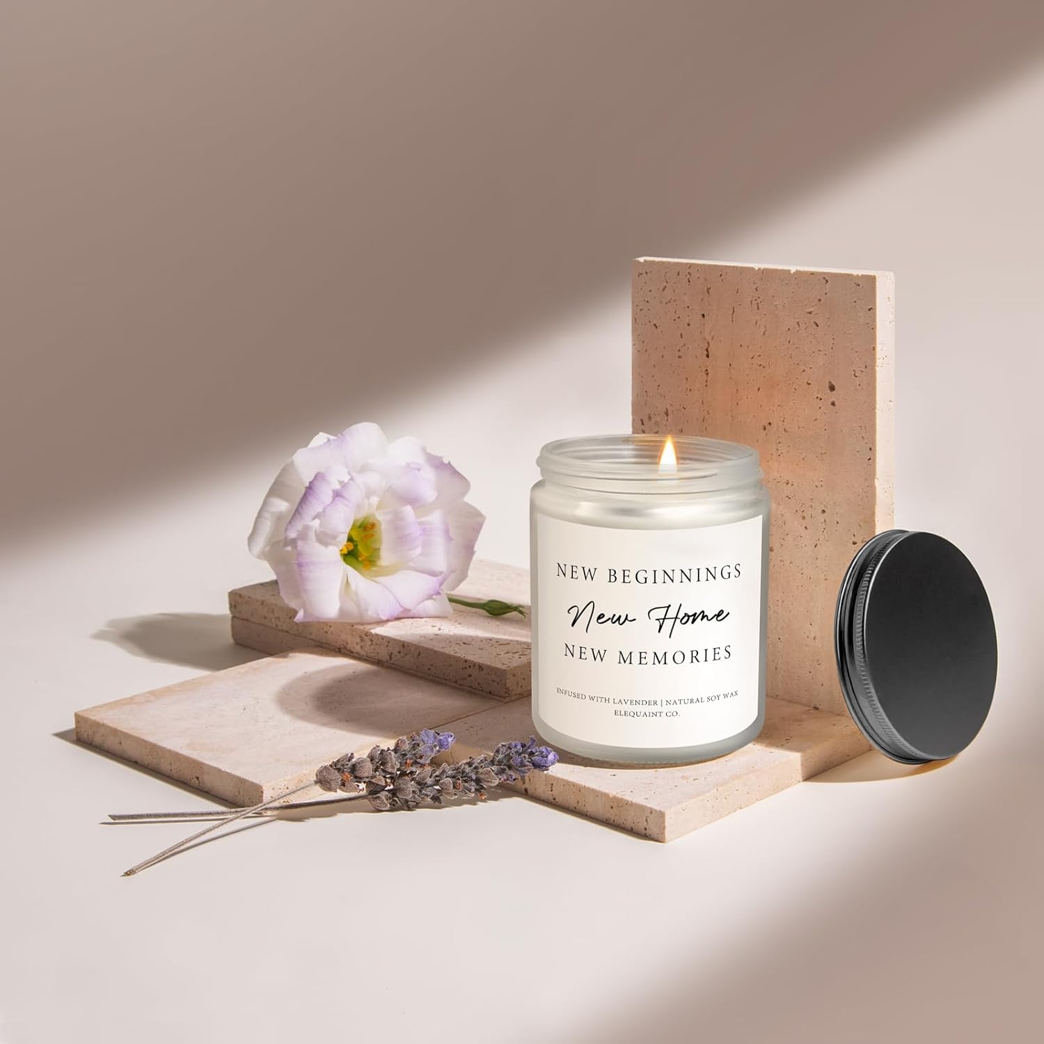 House Warming Gifts New Home, Perfect Housewarming Gifts - Lavender Scented Candle, New Home Gift Ideas, New Homeowner Gift House Warming Decoration For Friend Women Men
