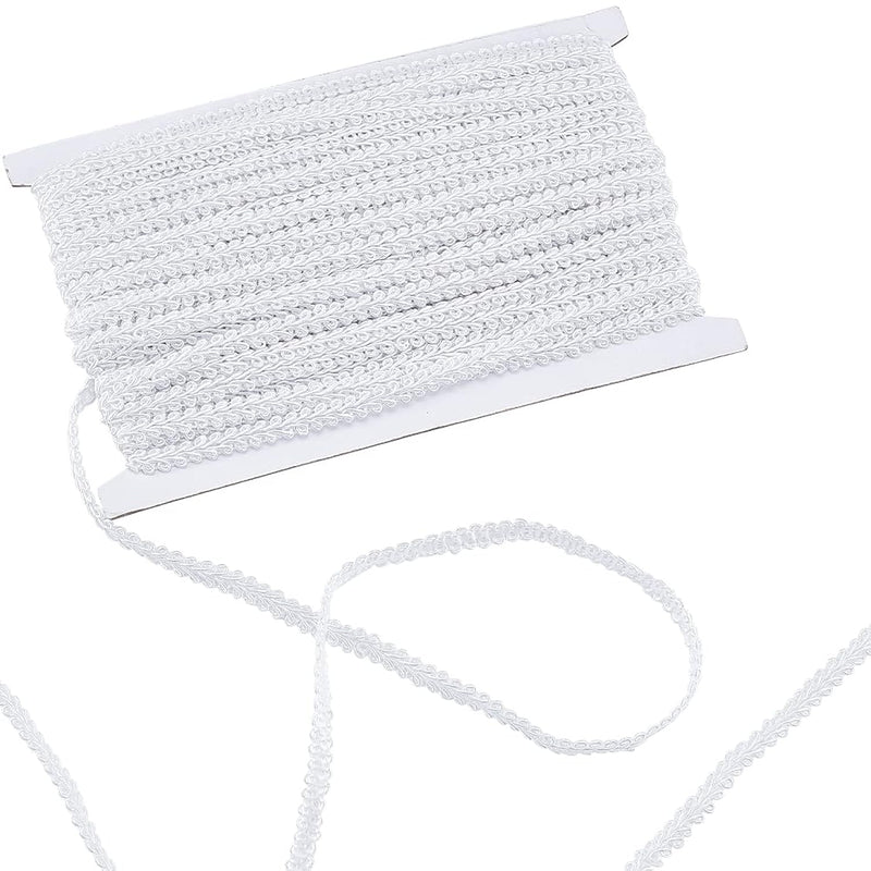 Pandahall 27.34 Yards/25M White Centipede Braid Trim, 1/4 Inch Shiny Soft Lace