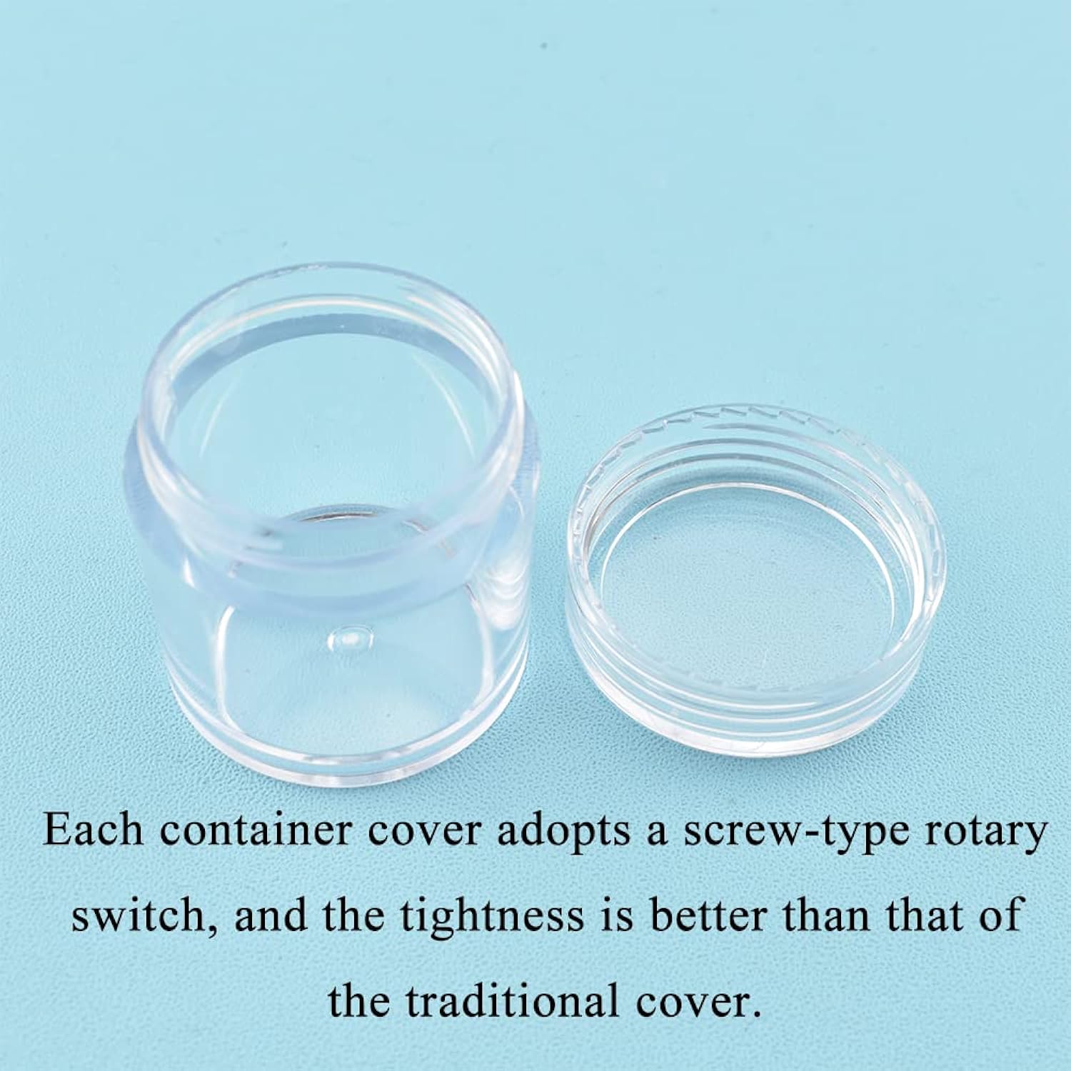 8Pcs 10Ml/0.35Oz Clear Acrylic Empty Paint Container Mini Paints Pot Slime Containers Paint Slime Cup Airtight Paints Storage Bead Craft Storage Container With Lids For Kid Classroom Art Craft