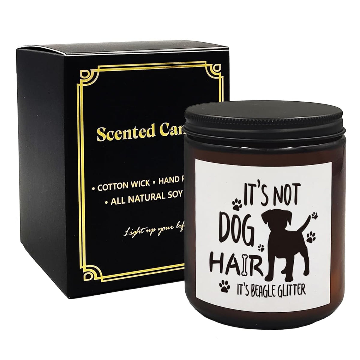 Beagle Dog Candle, Beagle Gifts For Women, Beagle Mom Gifts, Beagle Gifts For Beagle Lovers,Beagle Mom Gifts, It'S Not Dog Hair It'S Beagle Glitter Scented Candles