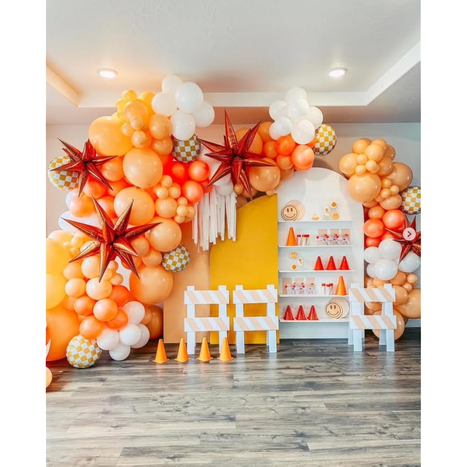 3Pcs 26Inch Orange Star Foil Balloons.Orange Explosion Star Burst Star Balloon-Spike Cone Balloon For Birthday Party Decorations,Wedding,Bachelor Party…