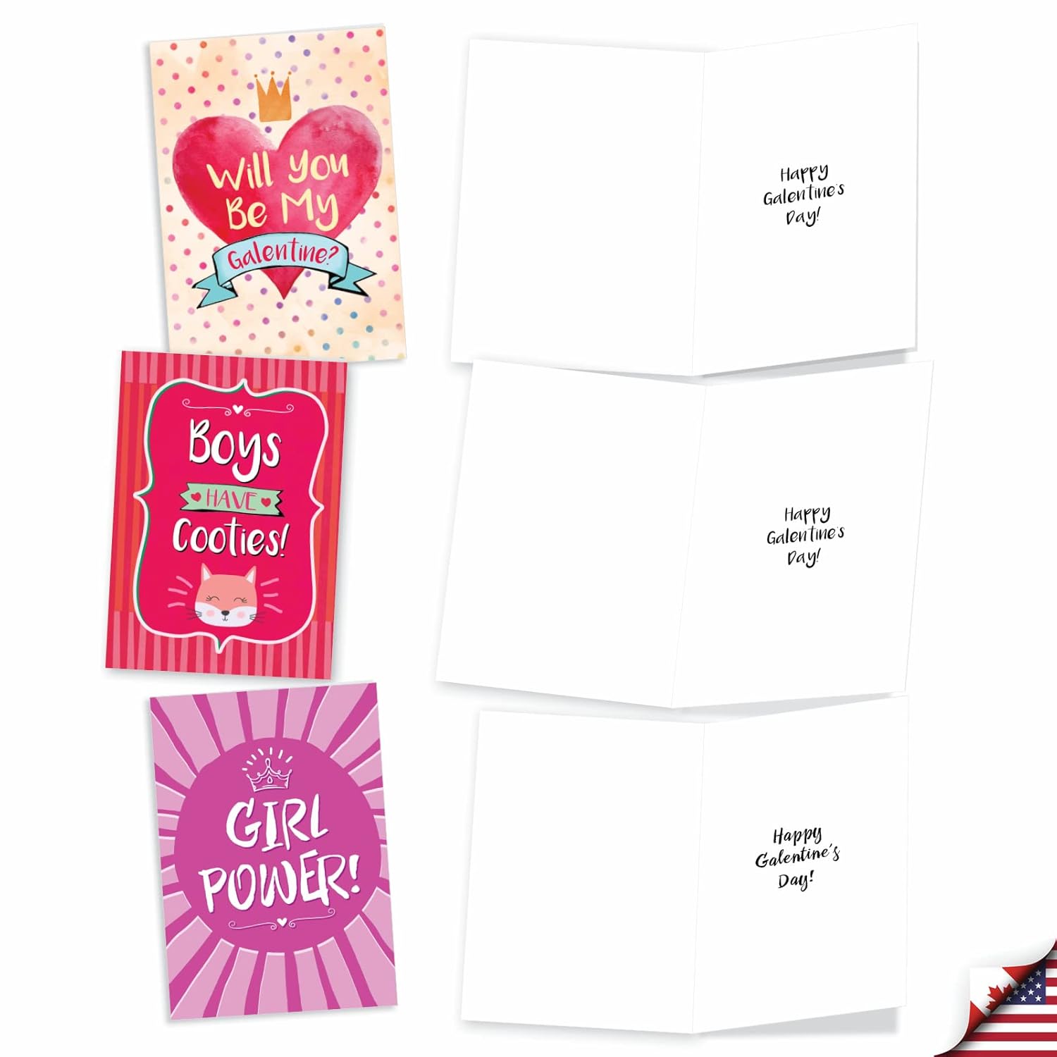 10 Assorted Box Set Funny Galentine'S Day Greeting Cards W/ 5 X 7 Inch Envelopes (10 Designs, 1 Each) Be My Galentine Ac3355Vdg-B1X10