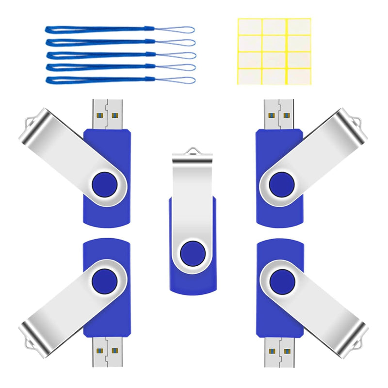 32Gb Flash Drive Usb 3.0 Thumb Drive 5 Pack High Speed Swivel Memory Stick Jum