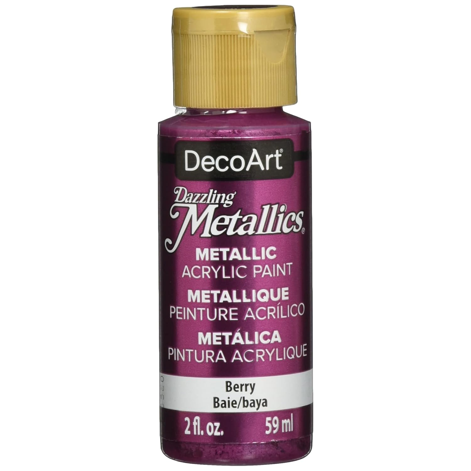 DecoArt Dazzling Metallics Paint, 2-Ounce, Berry