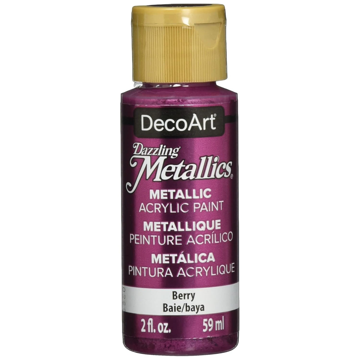 DecoArt Dazzling Metallics Paint, 2-Ounce, Berry
