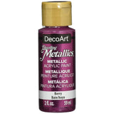 DecoArt Dazzling Metallics Paint, 2-Ounce, Berry