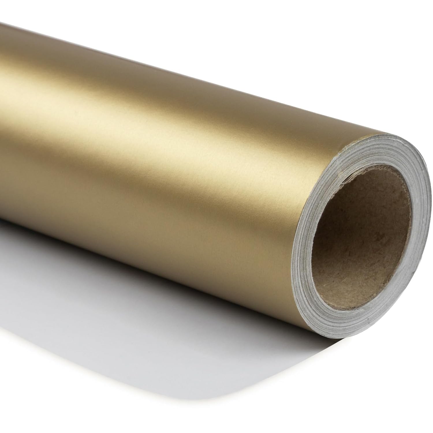 Gold Wrapping Paper Solid Color - Mini Roll - For Wedding, Birthday, Shower, Congrats, And Holiday - 17 Inches X 32.8 Feet
