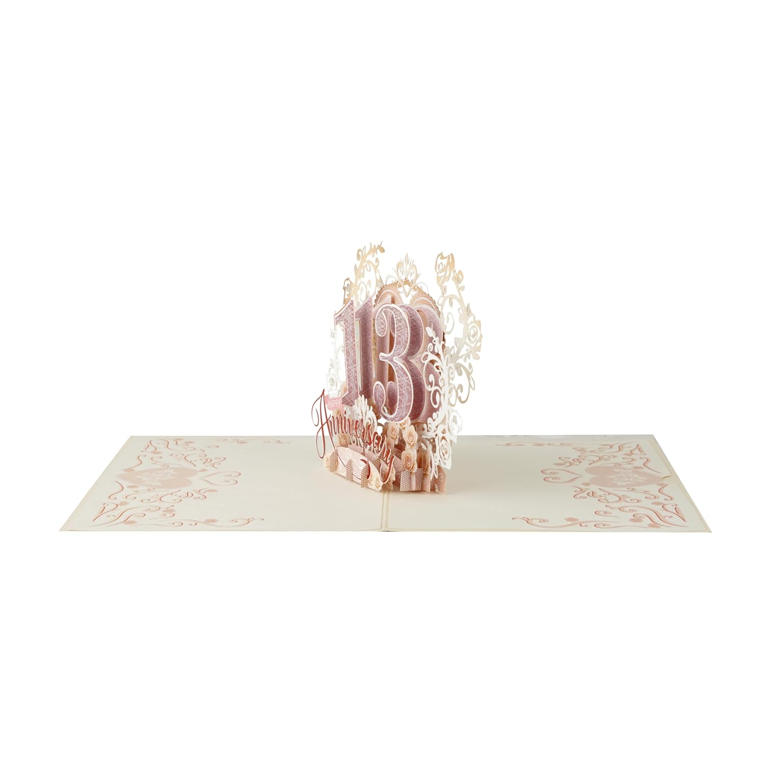 Happy Anniversary Card, Milestone 3D Pop Up Greeting Card For Marriage, Soulmates, Celebration, Being Together, Congratulations For Couples, Husband, Wife (13Rd Anniversary)