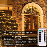 2 Pack Battery Operated Fairy Lights 20FT 60 LED Warm White Twinkle String Lights with Remote Timer Silver Wire for Bedroom Wedding Party Indoor Outdoor Decor