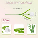20 Pcs Artificial White Tulip Flowers 13.8" Valentines Bouquet Completed Pipe Cleaners Chenille Knitted Flowers Fake Tulip For Valentines Wedding Mother'S Day Gift Birthday Home Decor
