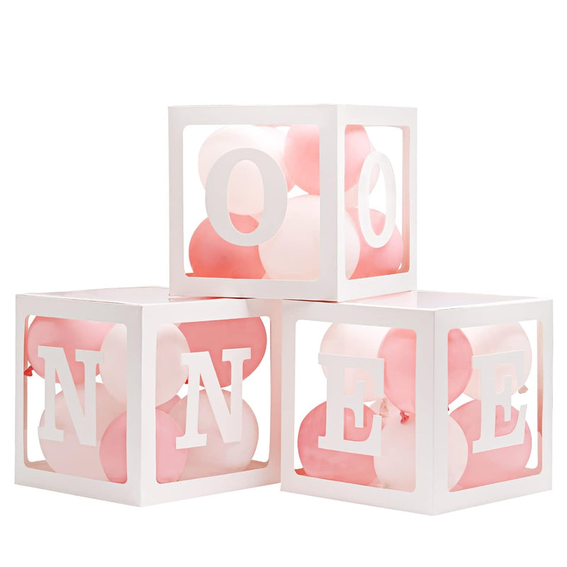 One Boxes For 1St Birthday, First Birthday Decoration For Girl, 3Pcs B