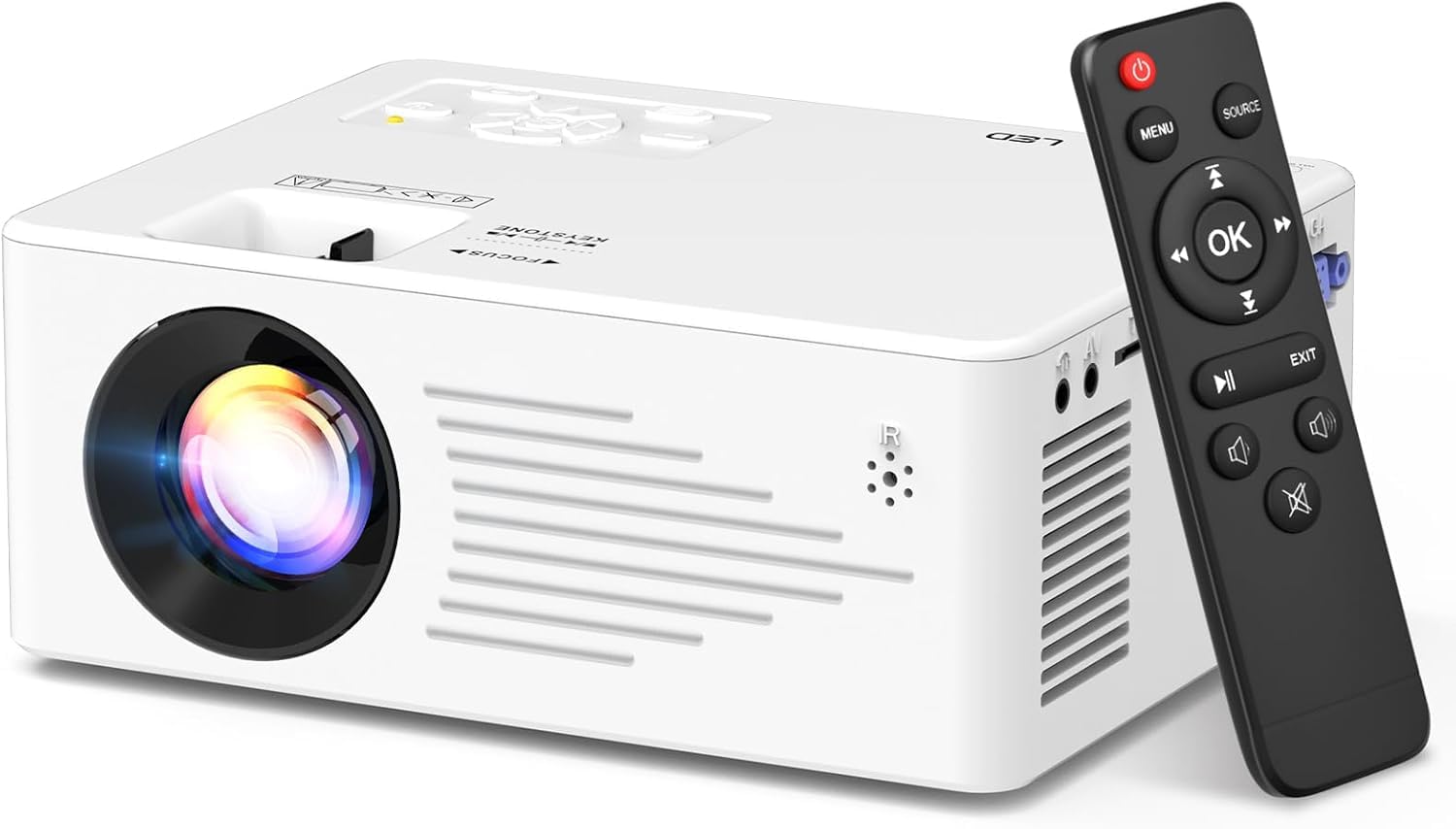 Mini Projector For Iphone, Portable Projector With 5G Wifi And Bluetooth, 1080P Hd Projector For Indoor & Outdoor Movies, Home Theater, Camping, Gaming