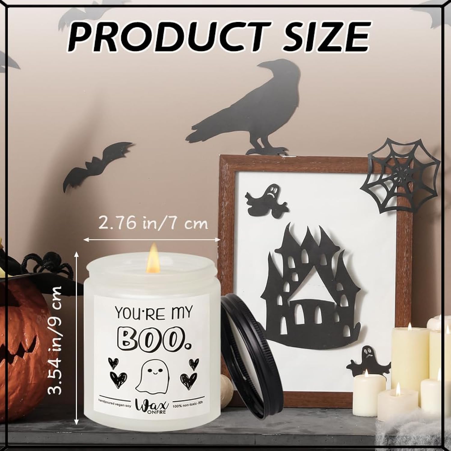 Halloween Candle Ghost You Are My Boo Candle Halloween Lavender Scent Soy Wax Candle For Bathroom Kitchen Bedroom