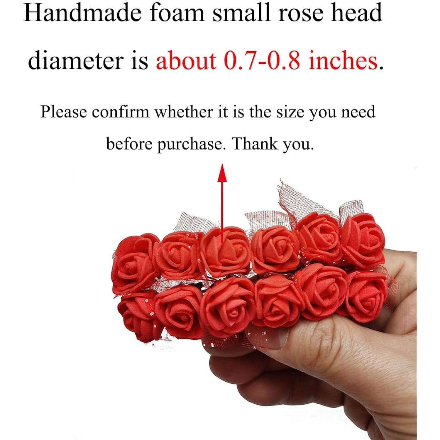 Mini Fake Rose Flower Heads 144Pcs Mini Artificial Roses Diy Wedding Flowers Accessories Make Bridal Hair Clips Headbands Dress (Bottom Add Gauze) Multicolor