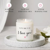 I Love You Candle Anniversary Birthday Gifts For Her Him Girlfriend Boyfriend Bf,A Little Candle To Say I Love You, Cute Gifts For Her, Him, Girlfriend, Boyfriend, Wife, Husband