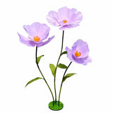 5.57 Ft Giant Artificial Flowers,Large Paper Flower,Adjustable Waterproof Fake Artificial Flower Decoracion Set For Wedding,Hotel,Office,Window Display And Home Farmhouse Decor (Pure Purple)