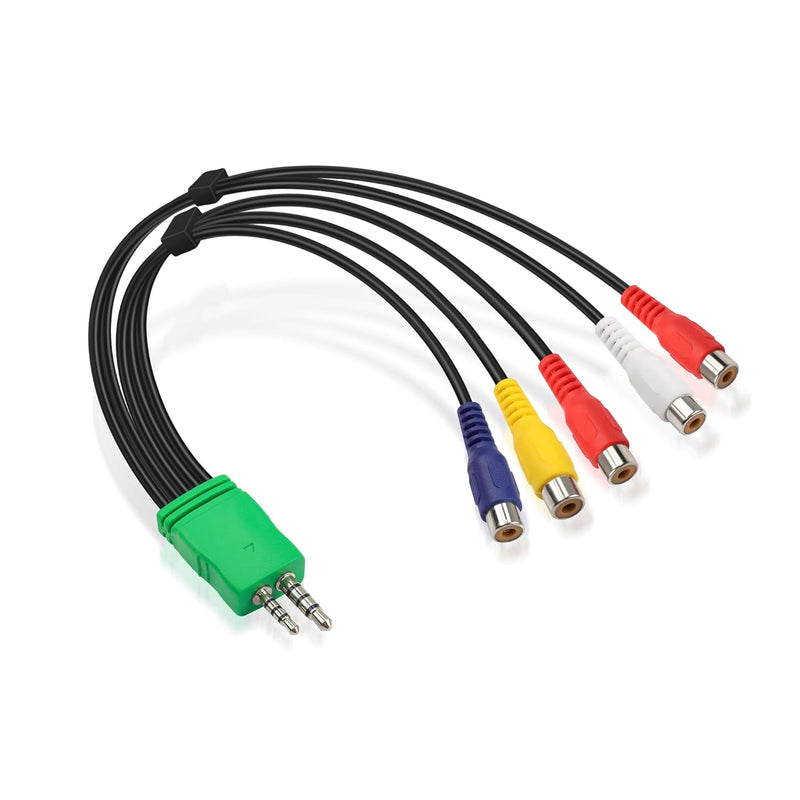 3.5Mm+2.5Mm To 5Rca Audio Video Adapter Cable 0.3M 3.5Mm Male 2.5Mm Male To 5