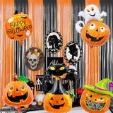 Halloween Pumpkin Balloon Set: 6 Orange Foil Balloons Party Decor