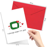 Anniversary Card, Her Him/Girlfriend Wife/Husband Boyfriend, Friendship Thank You Birthday Romantic Greeting Card (I Always Hope It'S You)