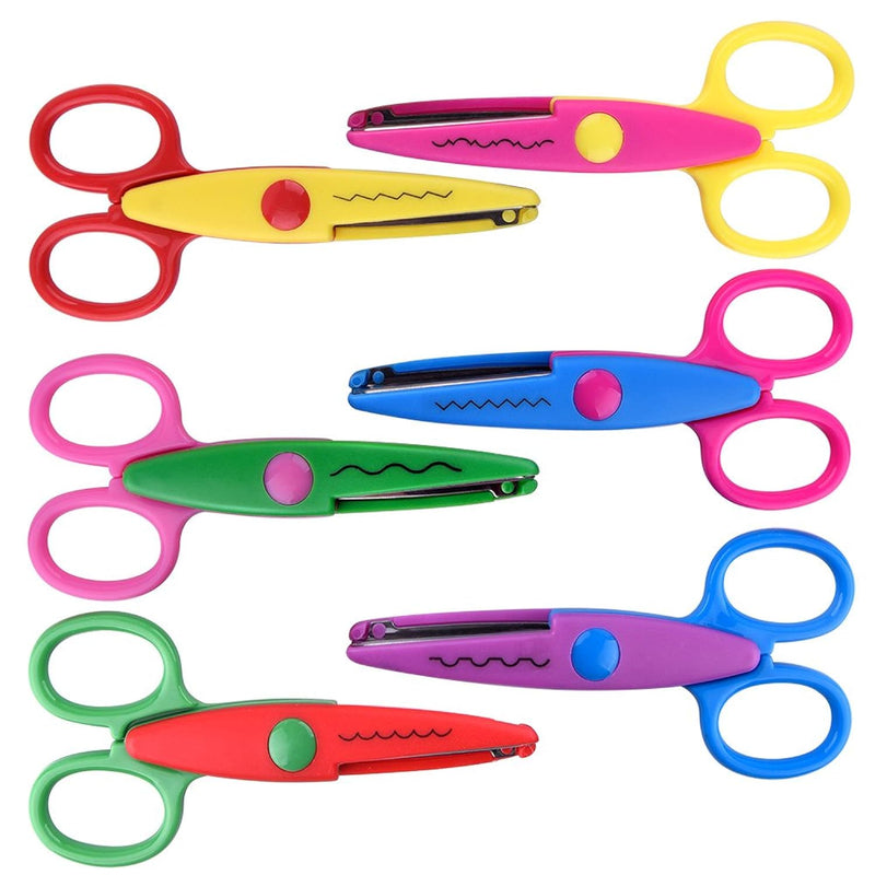 6 Pcs Kids Safety Scissors Art Craft Scissors Set For Kids And Students Paper