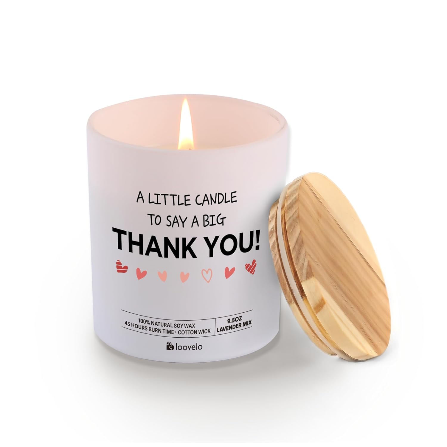 A Little Candle To Say A Big Thank You Gifts For Men Women Boss Coworker Friends Friendship Appreciation Gifts Scented Candle Home Office Jar Candles Sage Floral Lavender Scent Soy Wax 9.5 Oz