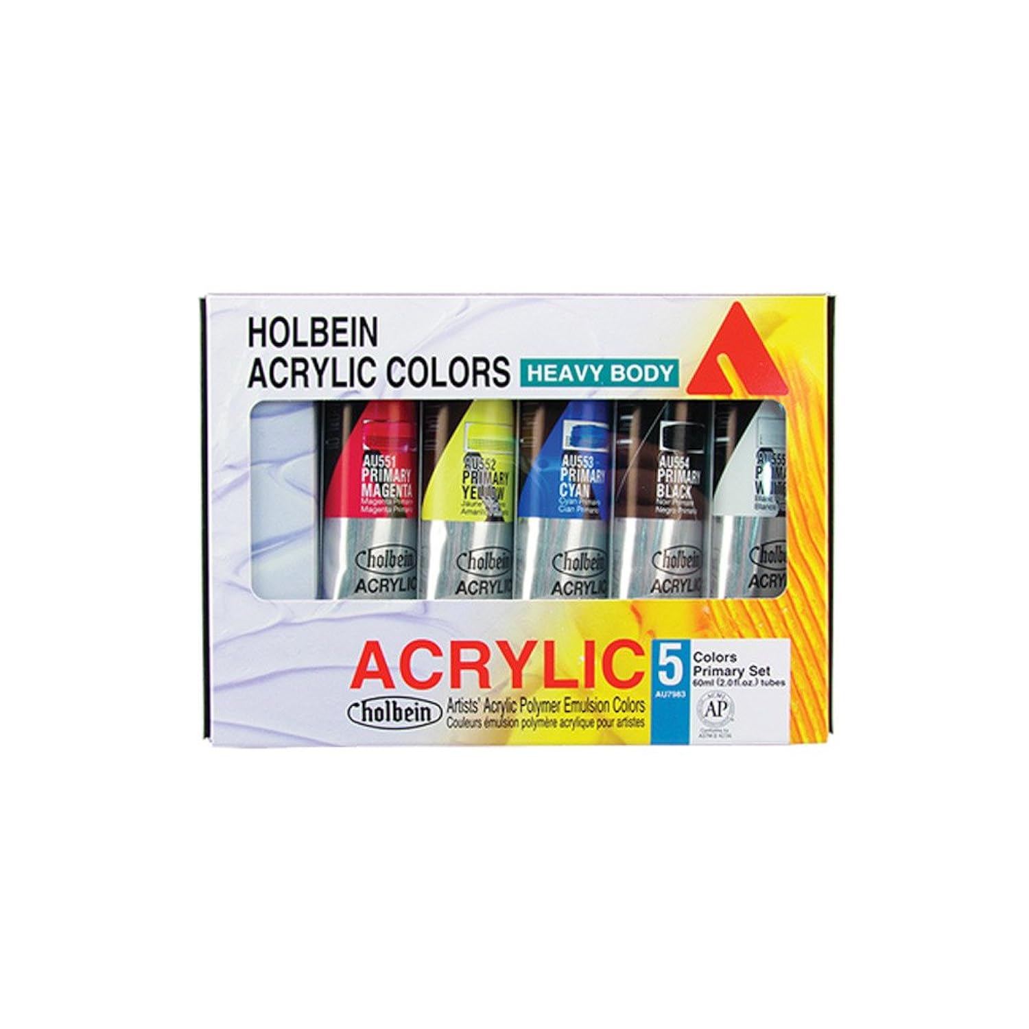 Holbein HB Artist Acrylic Primary Set/5 60Ml
