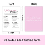 5" X 7" What'S In Your Phone Baby Shower Game, Minimalist Themed - (30 Game Card Set), Baby Shower Game Activity, Baby Shower Decorations, Gender Reveal Party Supplies - 17