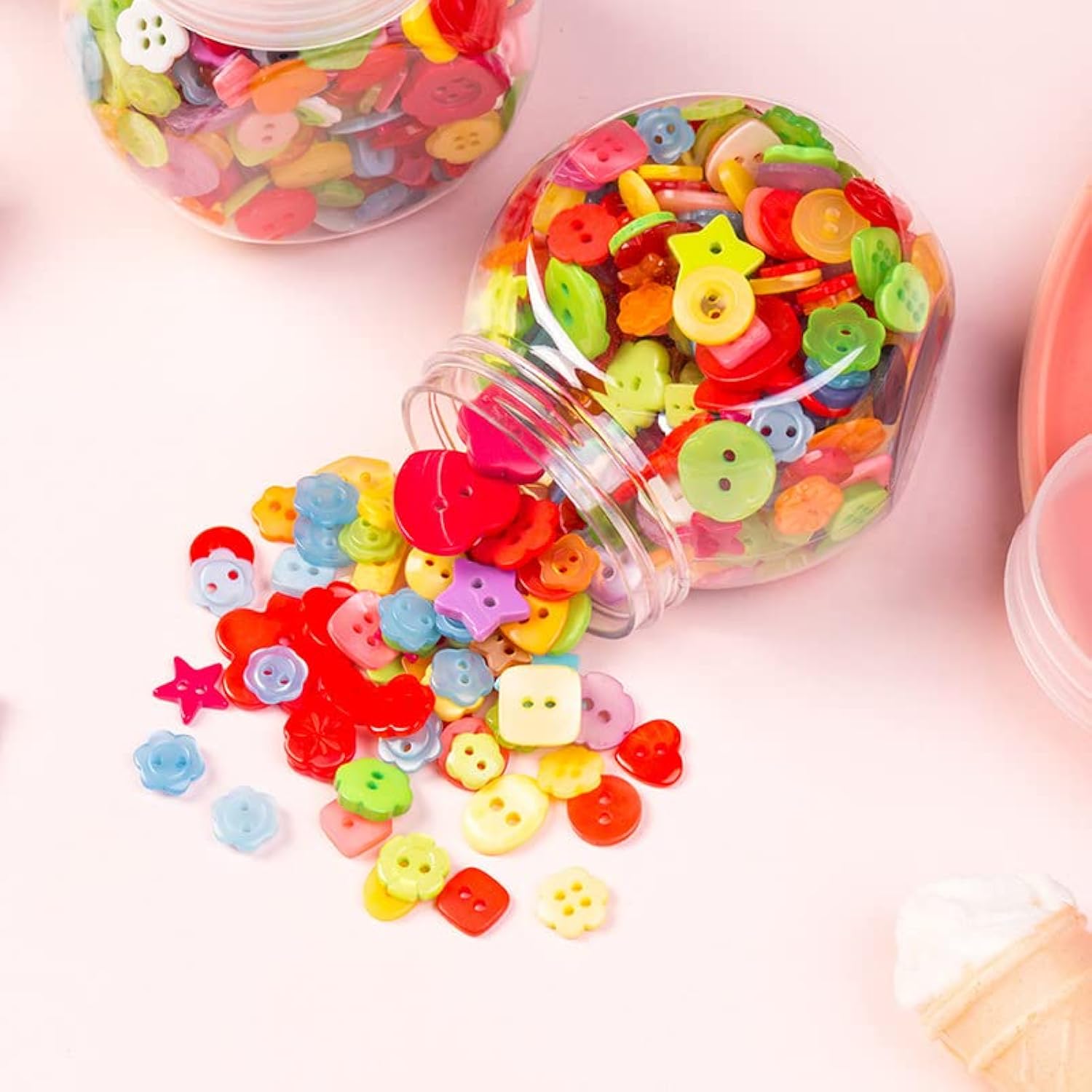 1 Bottle (Approx. 400Pcs) Handmade Candy-Colored Children'S Clothing B