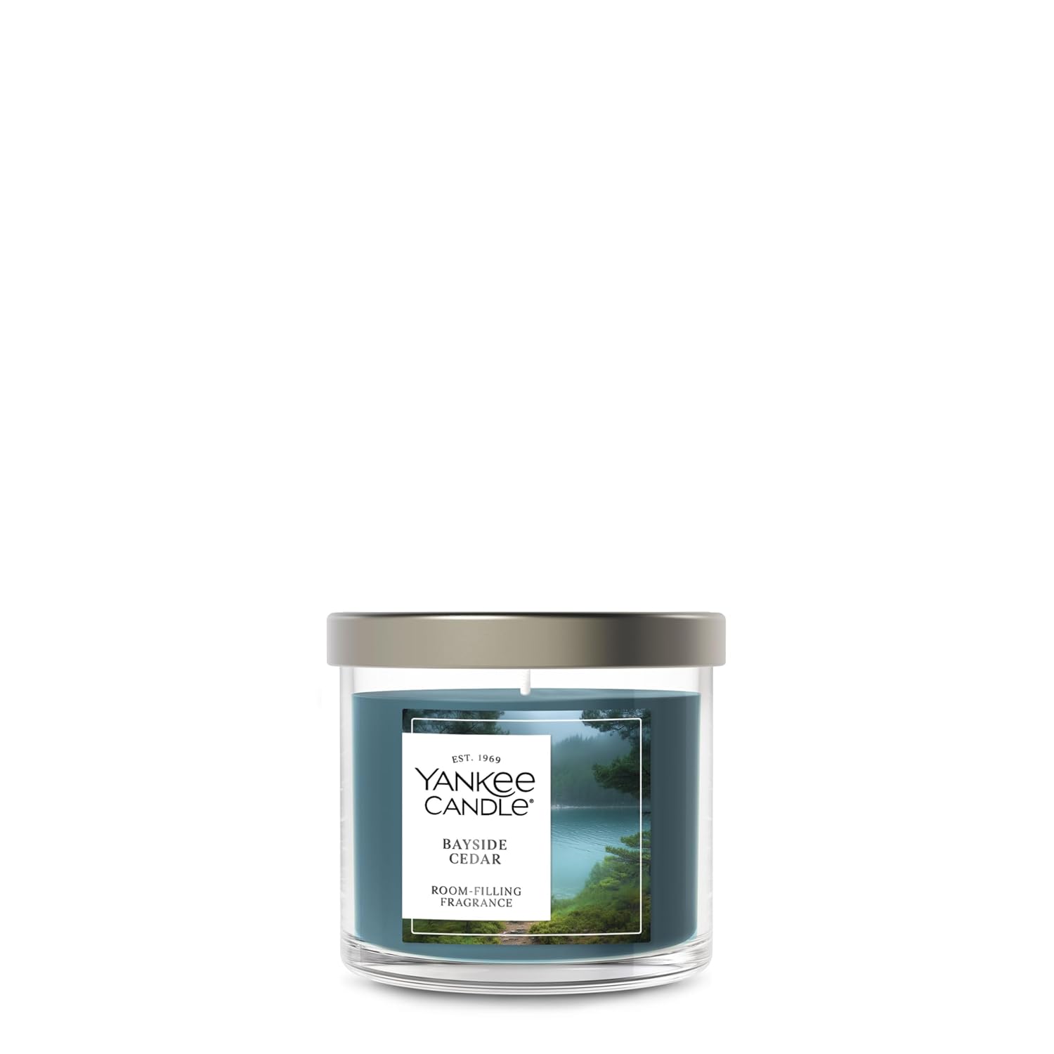Yankee Candle Small Tumbler Scented Candle with up to 40 Hour Burn Time, Premium Plant Wax Blend for Consistent Burn, 4.3 oz Tumbler Candle with Room Filling Fragrance, Bayside Cedar