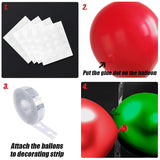 Christmas Balloon Arch Kit, 206Pcs Christmas Balloons Green Red And Gold & Foil Mylar Balloons For Xmas Party And Happy New Year