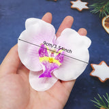 20Pcs Fabric Butterfly Orchid Flower Heads Artificial Fake Flowers Heads For Crafts Home Wedding Decoration