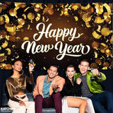 Happy New Year 2026 Extra Large Banner 72x44in Party Backdrop