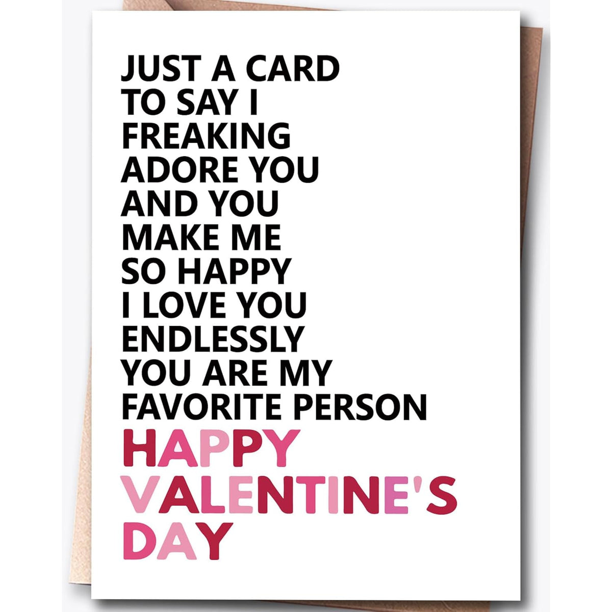 Valentines Day Card For Husband, Valentines Day For Him,, Funny Valentines Day Card For Wife & Kids & Boyfriend & Girlfriend, Valentine'S Day Decorations, Valentine'S Day Gift, Greeting Card=7In X 5In(Folded), Envelope = 7.5In X 5.5In
