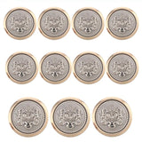 11 Pieces Polished Gold With Inlaid Silver Metal ~Lion & Stallion Roya