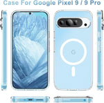 Pixel 9/9 Pro Clear MagSafe Case, Slim Shockproof, Full Body Protective Cover